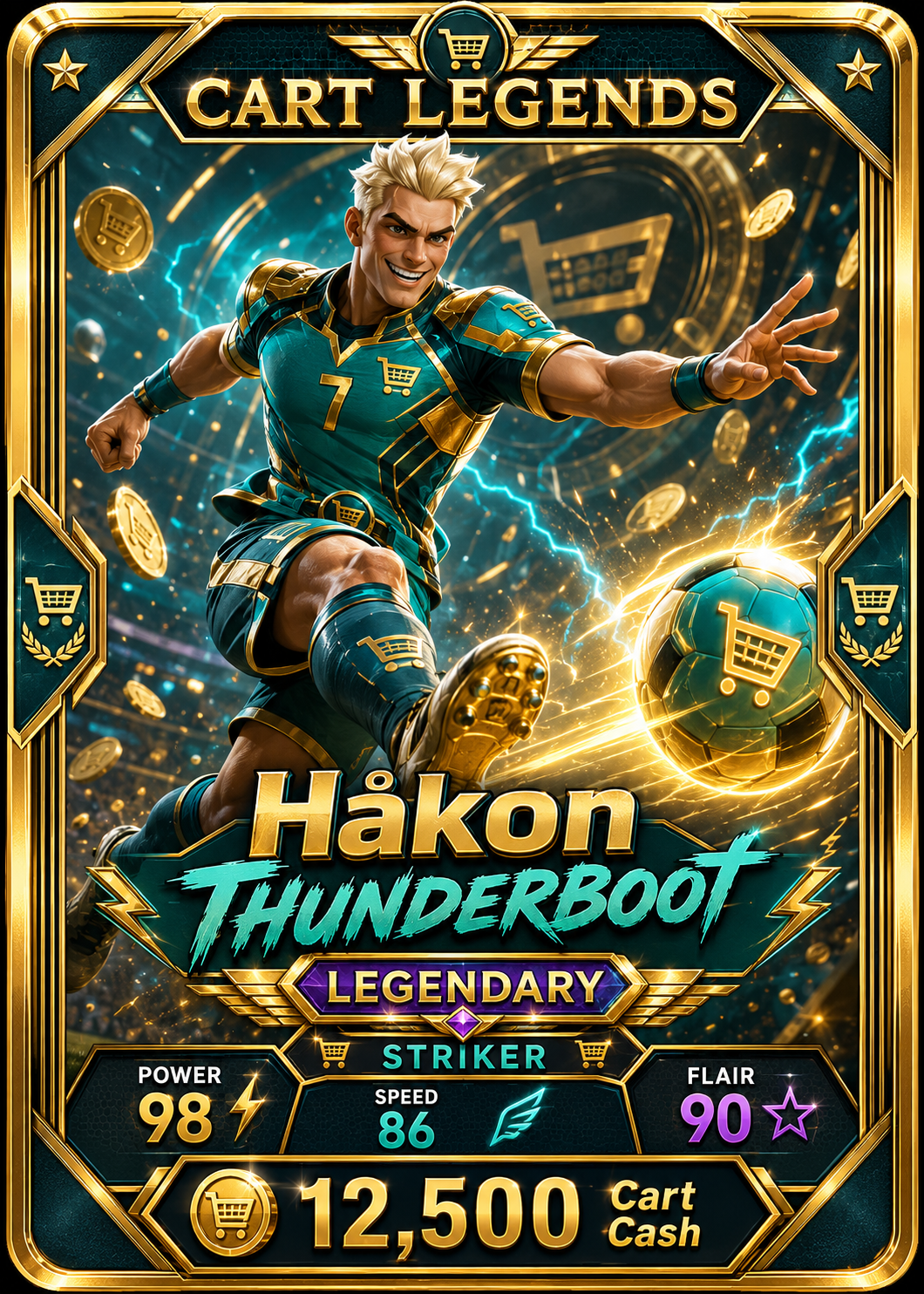 Cart Legends Hakon Thunderboot — Legendary Striker