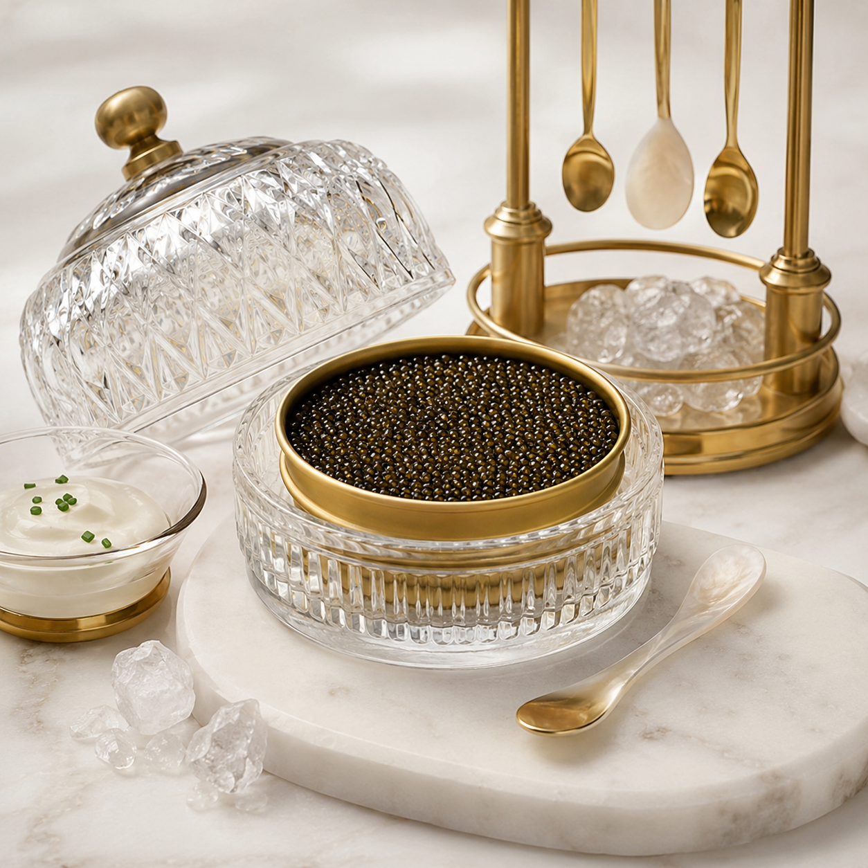 Meridian House Sapphire Caviar Service