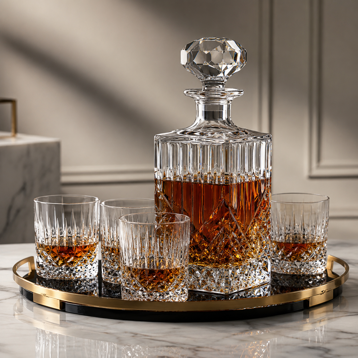 Meridian House Crystal Decanter Set